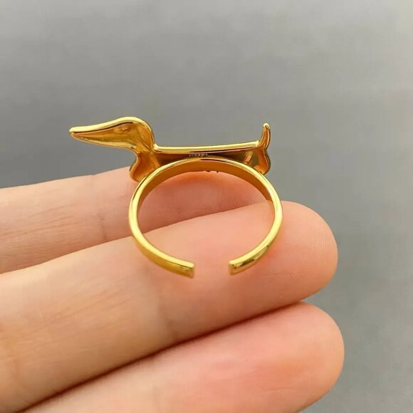 ($8) Adjustable Dachshund Dog Ring - Picture 3 of 3